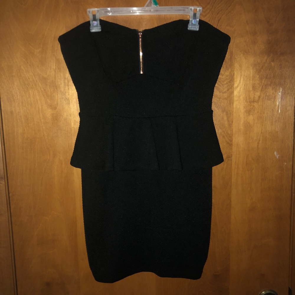 Black peplum dress